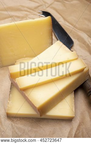 French Cheese Collection, Comte Cheese Made From Unpasteurized Cow's Milk In Franche-comte, France