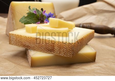 Swiss Cheese Collection, Gruyere Cheese Made From Unpasteurized Cow's Milk