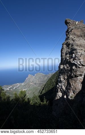 Panoramic View On Green Mountains Of Anaga National Park, North Of Tenerife, Canary Islands, Spain