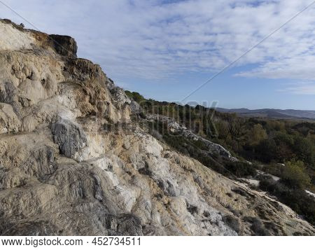 Free Hot Thermal Springs And Pool In Nature Park Dei Mulini, Bagno Vignoni, Tuscany, Italy