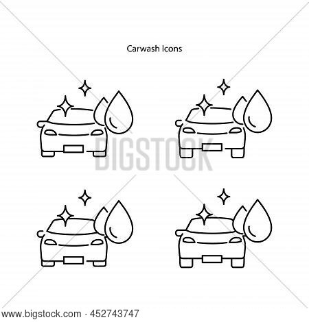 Carwash Icons Isolated On White Background. Carwash Icon Trendy And Modern Carwash Symbol For Logo, 