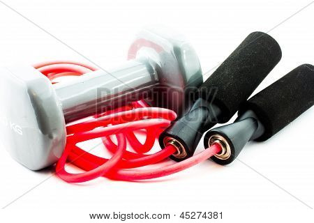 กระโดดเชือกและน้ำหนัก