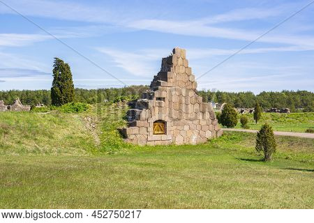 View Of Ruins Of Bomarsund Fortress, Aland Islands, Finland