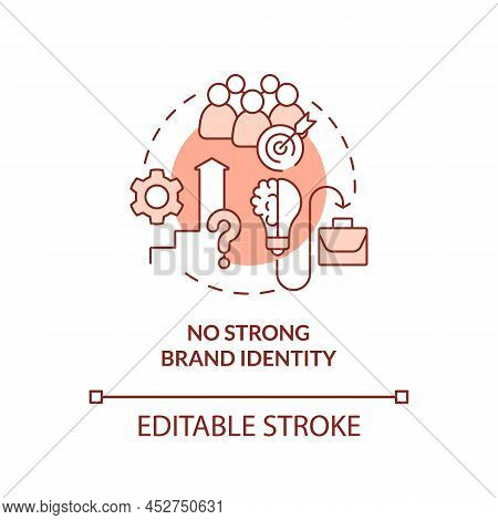 No Strong Brand Identity Terracotta Concept Icon. Problem Faced By Business Abstract Idea Thin Line 