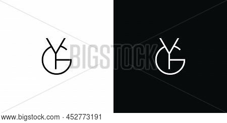 Unique And Modern  Letter Yg Initials Logo Design