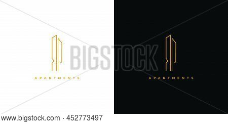 Unique And Modern Rp Initials Apartment Logo Design 1
