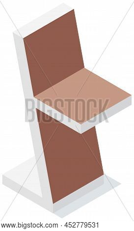 Trading Equipment Empty Shelves For Goods. Store Furniture Vector Illustration With Free Space For P