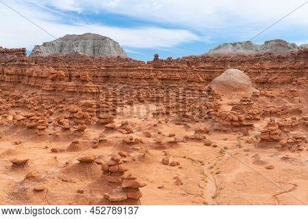 Amazing Hoodoo Rock Forations At Goblin Valley State Park In Utah