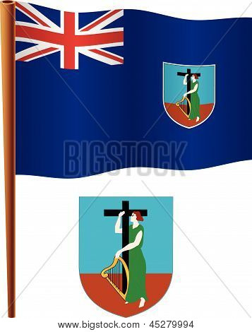 Montserrat wellig Flagge