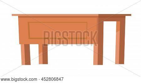 Unilateral Table. Modern Minimalistic Furniture Design. For Work And In Kitchen. Cartoon Style. Obje