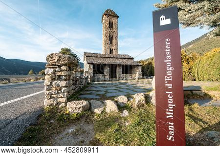 Escaldes Engordany, Andorra : 2022 April 11 : Esglesia De Sant Miquel D'engolasters. Church Building