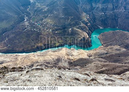Sulak Canyon Is One Of The Deepest Canyons In The World And The Deepest In Europe. Natural Landmark 