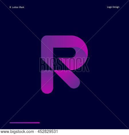 R Letter Mark Icon Logo Design Vector