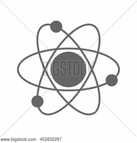 Atom Electrons. Atom Electrons Icon Isolated On White Background. Atom Electrons Icon Modern Symbol 