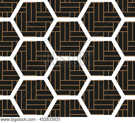 Herringbone Parquet Laminate Floor Wall Texture With Honeycomb. Herringbone Floor Seamless Pattern