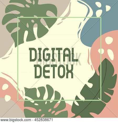 Inspiration Showing Sign Digital Detox. Internet Concept Free Of Electronic Devices Disconnect To Re