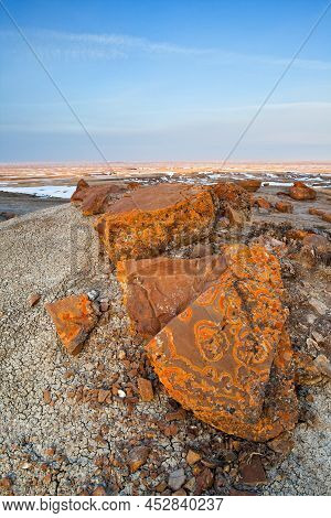 Red Rock Coulee In Southern Alberta, Canada