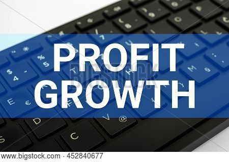 Writing Displaying Text Profit Growth. Business Approach Objectives Interrelation Of Overall Sales M