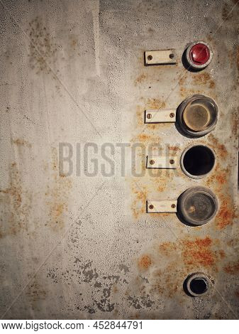 Vintage Switch Control Panel With Many Buttons