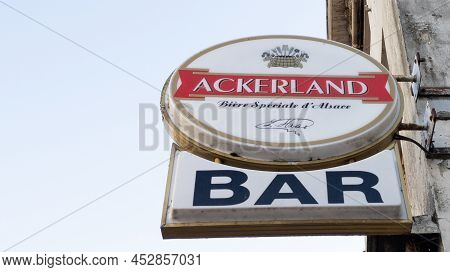Bordeaux , Aquitaine  France - 04 10 2022 : Ackerland Beer Brewery Sign Text And Brand Logo On Pub B
