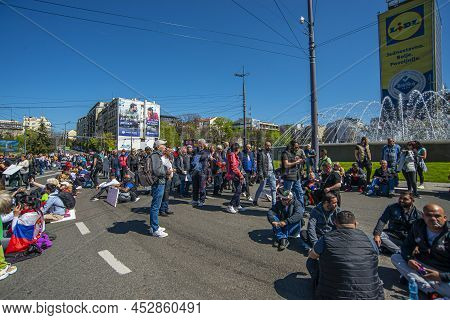 April 13, 2022, Belgrade Serbia, Protests To The Transition To Electronic Fiscalization And The New 