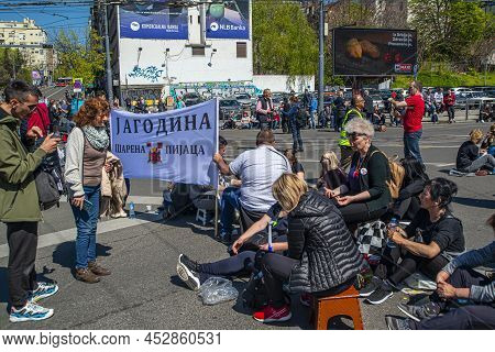 April 13, 2022, Belgrade Serbia, Protests To The Transition To Electronic Fiscalization And The New 