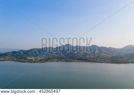 Hong Kong beautiful mountain range in Lau Fau Shan