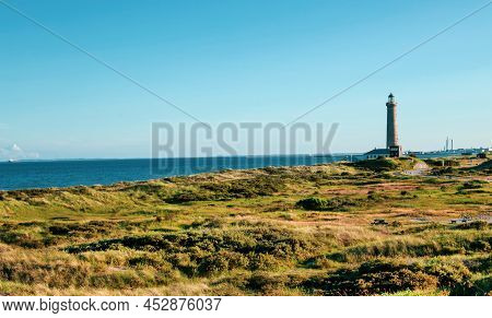 Panoramic View Of Skagen Lighthouse In Denmark
