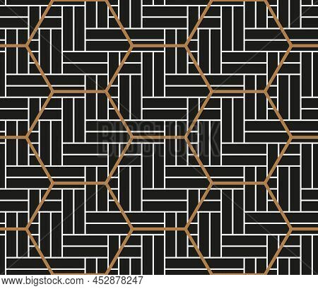 Herringbone Parquet Laminate Floor Wall Texture With Honeycomb. Herringbone Floor Seamless Pattern