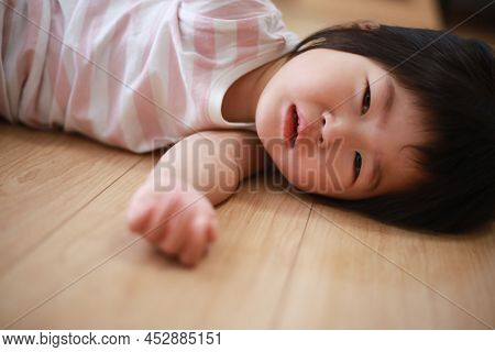 Image Of A Girl Crying At Home