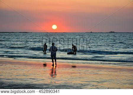 Beautiful Sunset At Chaung Thar Beach, Myanmar