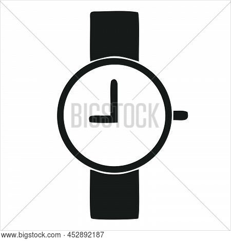 Alarm Clock Isolated On White Background. Clock Is Set At 9. Deadline Concept.