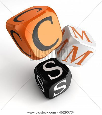 Blocos de dados preto CMS laranja