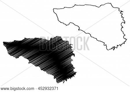 Tenedos Island (republic Of Turkey) Map Vector Illustration, Scribble Sketch Bozcaada Map