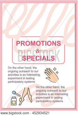 Manicure And Pedicure Brochure. Promotions And Special Procedures. Cosmetology Templates.minimal Bro
