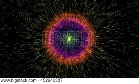 Pulsar Star Light In Space, Illustration Abstract