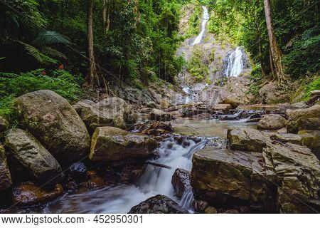 Landscape Nature Forest Hill Waterfall. Thailand Doi Inthanon. Travel Nature. Travel Relax. Siliphum