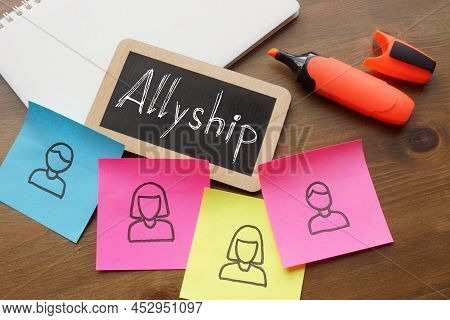Allyship Is Shown On A Photo Using The Text