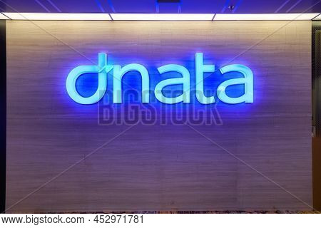 SINGAPORE - CIRCA JANUARY, 2020: Dnata sign as seen in Singapore Changi Airport.