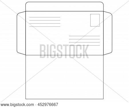 Envelope, A Linear Vector Scan For An Envelope, Do It Yourself. Outline. Template For Cutting And Gl