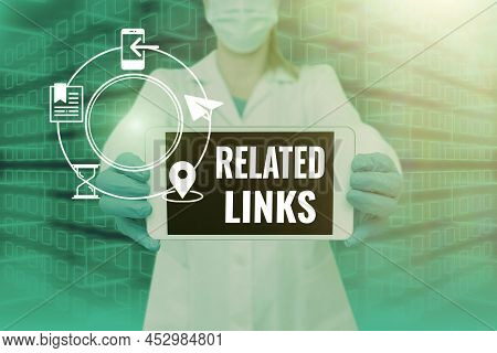 Text Showing Inspiration Related Links. Business Showcase Website Inside A Webpage Cross Reference H