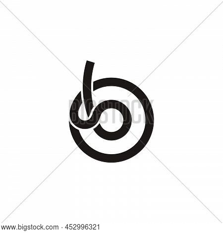 Letter B Circles Linked Linear Loop Line Logo Vector