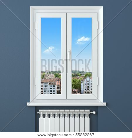 Comfort In House. Heater Radiator In Room