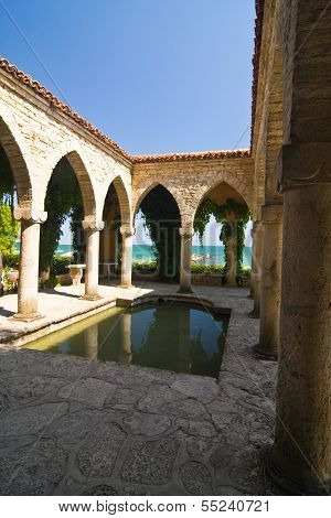 Roman Bath In The Yard Of Balchik Palace , Bulgaria