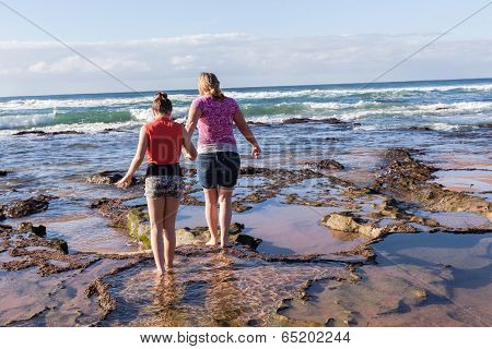 Mother Daughter Beach