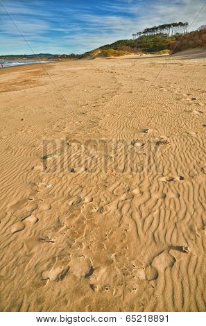 Spanish destination on Atlantic Ocean, Somo beach in Cantabria region
