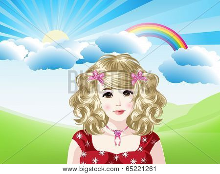 Sunny Day and Lovely Girl