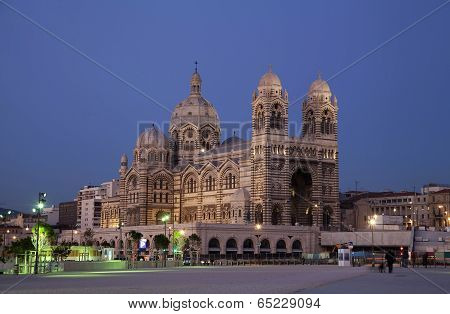 Marseille Cathedral In Evening Light