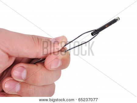 Implant On Tweezers