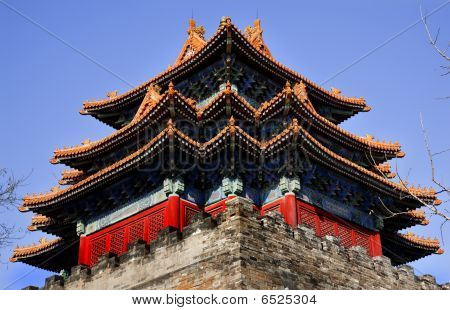 Gugong zakázané Číny Pekingu City Palace strážní věž